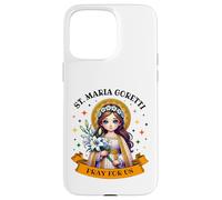 St Maria Goretti Lily Santos Católicos para Niños Niñas Carcasa para iPhone 15 Pro Max