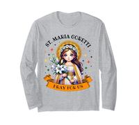 St Maria Goretti Lily Santos Católicos para Niños Niñas Manga Larga