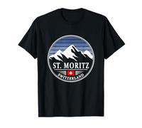 St. Moritz Alpes suizos Montañas Suiza Estación de esquí Camiseta
