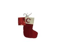 St. Nicholas Square Mini 7-in Knit Monogram Christmas Stocking, Letter C