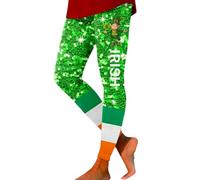 St Patrick Day Disfraz Mujer Casual Fashion St Patrick Print Sport Leggings Casual Yoga Leggings, verde, L