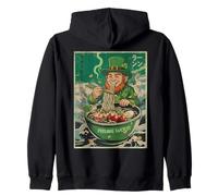 St Patrick Funny Leprechaun Lucky Chinese Ramen Hombres Mujeres Sudadera con Capucha