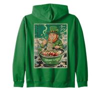 St Patrick Funny Leprechaun Lucky Chinese Ramen Hombres Mujeres Sudadera con Capucha