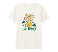 St. Patrick Just My Luck Charlie Brown Camiseta Premium