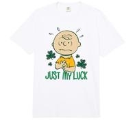 St. Patrick Just My Luck Charlie Brown Comfort Colors Adult Heavyweight T-Shirt