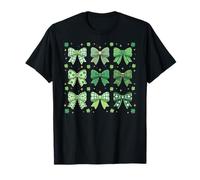 St Patrick’s Day Green Shamrock Bow Coquette St Patricks Day Camiseta