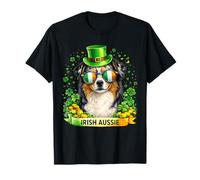 St Patrick’s Day Irish Australian Shepherd Lucky Shamrock Camiseta