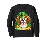 St Patrick’s Day Irish Cavalier King Charles Spaniel Lucky Manga Larga