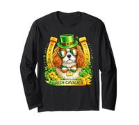 St Patrick’s Day Irish Cavalier King Charles Spaniel Lucky Manga Larga