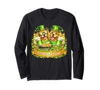 St Patrick’s Day Irish Cocker Spaniel Beer Shamrock Men Manga Larga