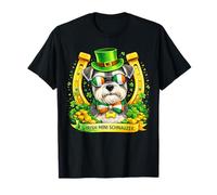 St Patrick’s Day Irish Miniature Schnauzer Lucky Shamrock Camiseta
