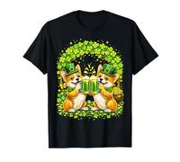 St Patrick’s Day Irish Pembroke Welsh Corgi Beer Shamrock Camiseta