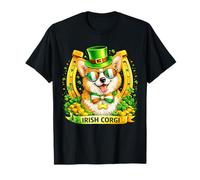 St Patrick’s Day Irish Pembroke Welsh Corgi Lucky Shamrock Camiseta