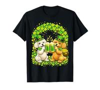 St Patrick’s Day Irish Poodle Beer Shamrock Dog Lover Men Camiseta