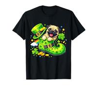 St Patrick’s Day Irish Pug Leprechaun In Shoe Shamrock Camiseta