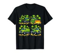 St Patrick’s Day Lucky Construction Trucks Shamrock Coins Camiseta