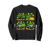 St Patrick’s Day Lucky Construction Trucks Shamrock Coins Sudadera