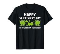 St Patricks Cat Mom Off to Commit Irish Foolery St Catrick Camiseta