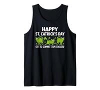 St Patricks Cat Off to Commit Tomfoolery Irish Saint Catrick Camiseta sin Mangas