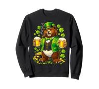 St Patricks Day Bear Leprechaun Hat Beer Shamrock Drinking Sudadera