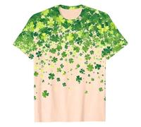 St Patricks Day Camiseta Mujer Manga Corta Cuello Redondo Suéter con Estampado De Trébol Camiseta Festiva Irlandesa Camiseta Deportiva Verano Basic Tops Casual Exterior Tops
