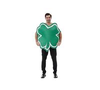 St. Patrick's Day Costume Outfit for Adult Cute Green Lucky Shamrock Costume 4 Leaf Clover Tunic Men Fancy Dress