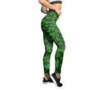 St Patrick's Day Disfraz Mujer Luck Pants for Yoga Good Print Pants Damen Pilates Green Leggings Running Paddystripes Pants, verde, L