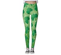 St Patrick's Day Disfraz Mujer Pantalones Leggings Running para Yoga Señoras Paddystripes Luck Green Pilates Pants Print Pants, Verde militar., L