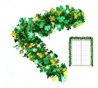 St Patricks Day Garland,200cm Shamrock Green Home Decor, shamrock garland boa St Patricks Day Decor,for Weddings Farmhouse Bedroom Bathroom Home Winter Hallway Offices Holiday Birthday Party Dormitory
