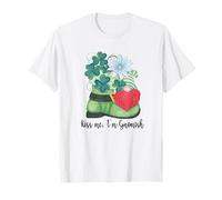 St. Patricks Day GNOME and Shamrock Decor For Women Kiss Me Camiseta