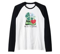 St. Patricks Day GNOME and Shamrock Decor For Women Kiss Me Camiseta Manga Raglan
