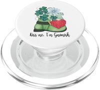 St. Patricks Day GNOME and Shamrock Decor For Women Kiss Me PopSockets PopGrip para MagSafe