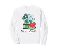 St. Patricks Day GNOME and Shamrock Decor For Women Kiss Me Sudadera