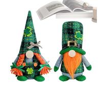 St Patricks Day Gnomes Plush, St Patricks Day Leprechaun,Green Shamrock Leprechaun GNOME | Tomte de Peluche irlandés, Centro de Mesa de Adornos de Santo Sueco para decoración de bandejas escalonadas,