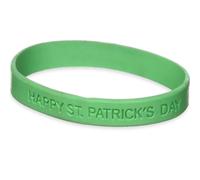 St. Patrick's Day Green Rubber Bracelet - 2.5"""" - Unique & Festive Accessory Perfect for Celebrations - 1 Pc.