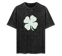 St Patricks Day Irish Shamrock Pocket Clover Men's T-Shirt Unisex Black Cotton Hip Hop Print tee Shirts S