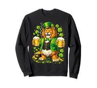 St Patricks Day Lion Leprechaun Hat Beer Shamrock Drinking Sudadera