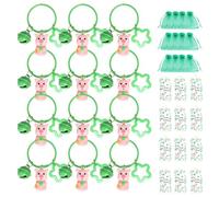 St Patrick's Day Llavero colgante, colgante rústico de temporada, 12 unidades, colgante decorativo festivo con campana, para pared, puerta, ventana, escritorio, interior y exterior