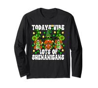 St. Patricks Day Love Gnomes Shamrock Horseshoe Irish GNOME Manga Larga