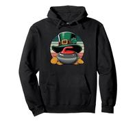 St. Patrick's Day Lucky Curling Stone Clover Gold Sudadera con Capucha