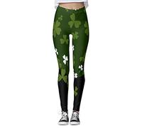 St Patrick's Day - Mallas para mujer, diseño de trébol de la suerte, para yoga, correr, pilates, gimnasio, a, XL