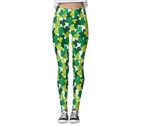 St Patrick's Day - Mallas para mujer, diseño de trébol de la suerte, para yoga, correr, pilates, gimnasio, a, XXL