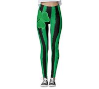 St Patrick's Day - Mallas para mujer, diseño de trébol de la suerte, para yoga, correr, pilates, gimnasio, a, XXL