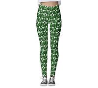 St Patrick's Day - Mallas para mujer, diseño de trébol de la suerte, para yoga, correr, pilates, gimnasio, b, M