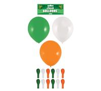 St. Patrick's Day Pack Of 12 Irish Tri Colour Balloons