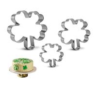 St Patricks Day Postre Cutter, Shamrock Kitchen Baking Mold, Rust Resistant Easy Clean Baking Accessory, Stainless Steel Cheese Cutter Tool for Irish Party Cake Snack Home, 3,94 x 3,74 x 1,97 pulgadas