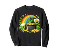 St Patricks Day Rainbow Pot of Gold Shamrock Irish Flag Sudadera