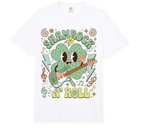 St Patrick's Day Shamrock Rock and Roll Music Comfort Colors Adult Heavyweight T-Shirt