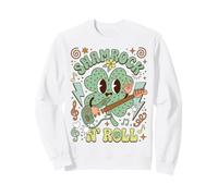 St Patrick's Day Shamrock Rock and Roll Music Sudadera