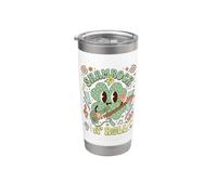 St Patrick's Day Shamrock Rock And Roll Music Vaso térmico de acero inoxidable de doble pared